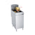 Anvil 2 x 10L gas deep fryer with twin baskets, stainless steel floor-standing frame, and independent controls for commercial kitchens.