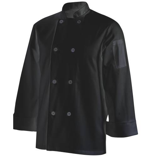 Chefs Uniform Jacket Basic Long – Black – Small Chef Equip