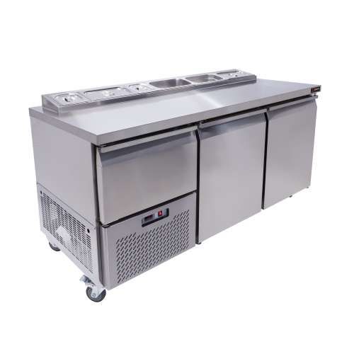Under Bar With Pizza Top – 2 And Half Door Solid Door – 750mm Salvadore