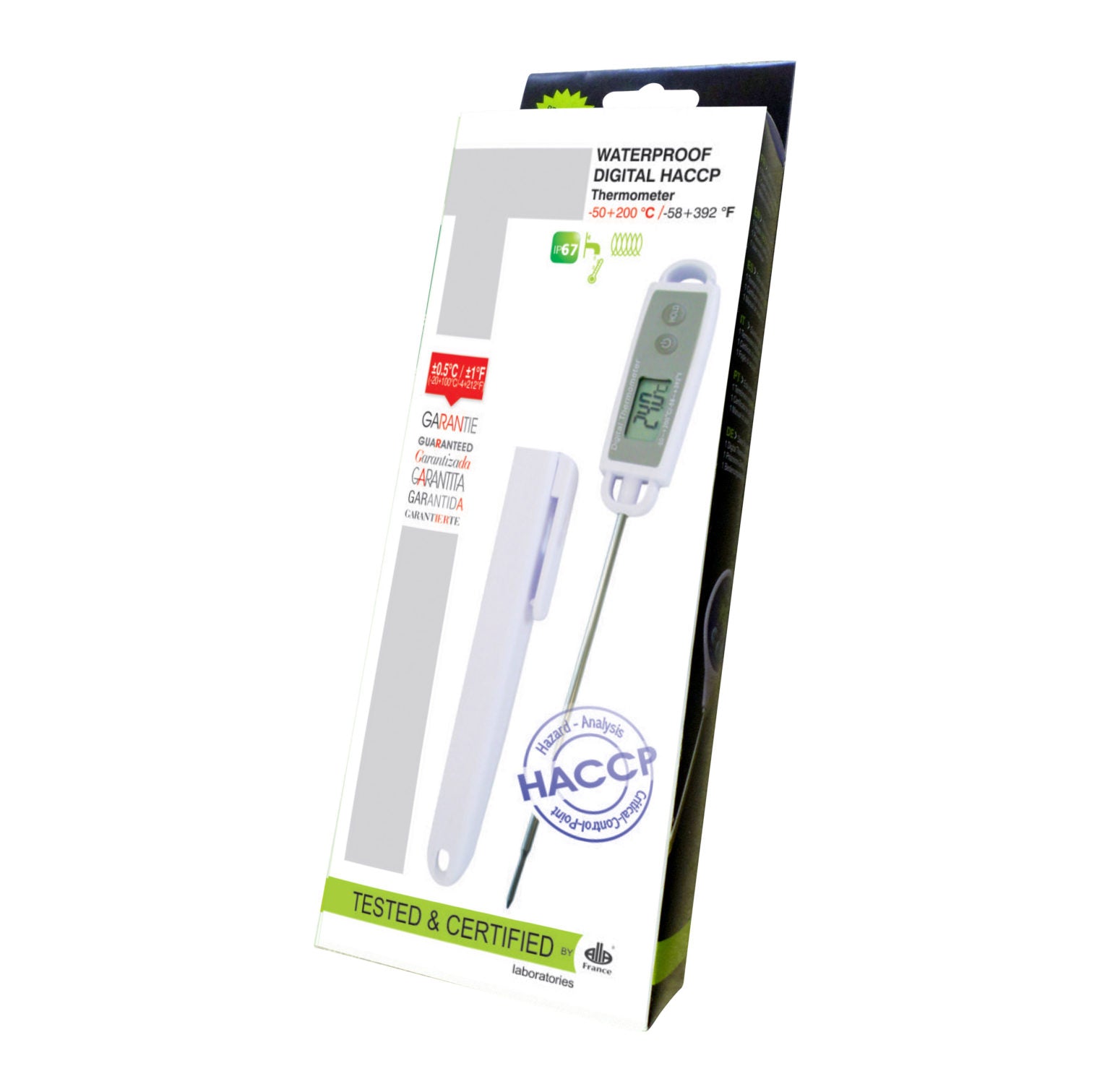 HACCP Waterproof Digital Thermometer With Long 125mm Probe