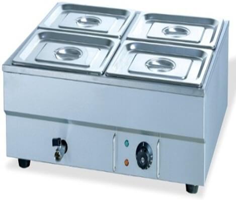 Table Model Bain Marie - Includes 4 Inserts+lids -4 X 1/2 GATTO