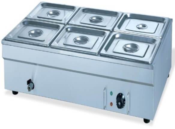 TABLE MODEL BAIN MARIE - INCLUDES 6 INSERTS+LIDS- 6 X 1/2 GATTO