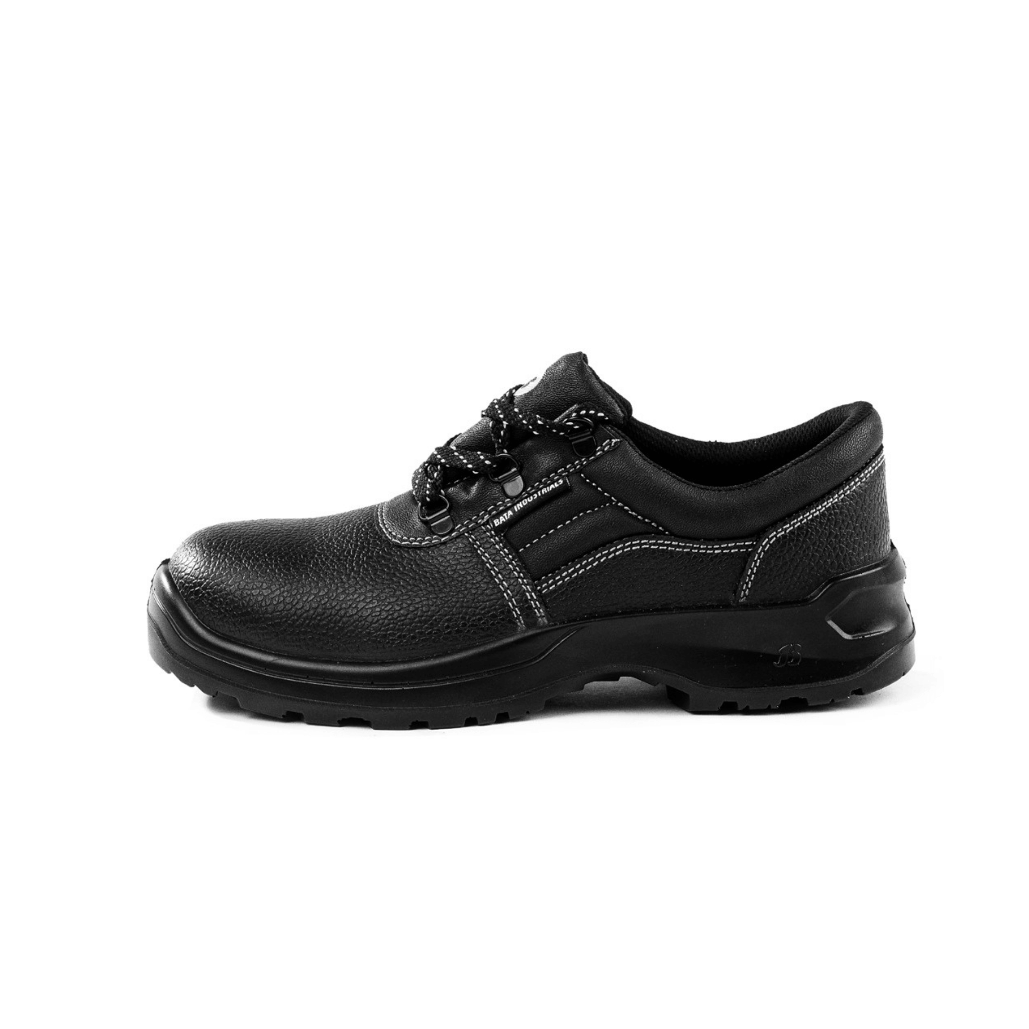Bata Boston Territory Safety Shoe – Black (Steel Toe, Anti-Slip Sole) Bata Industrials