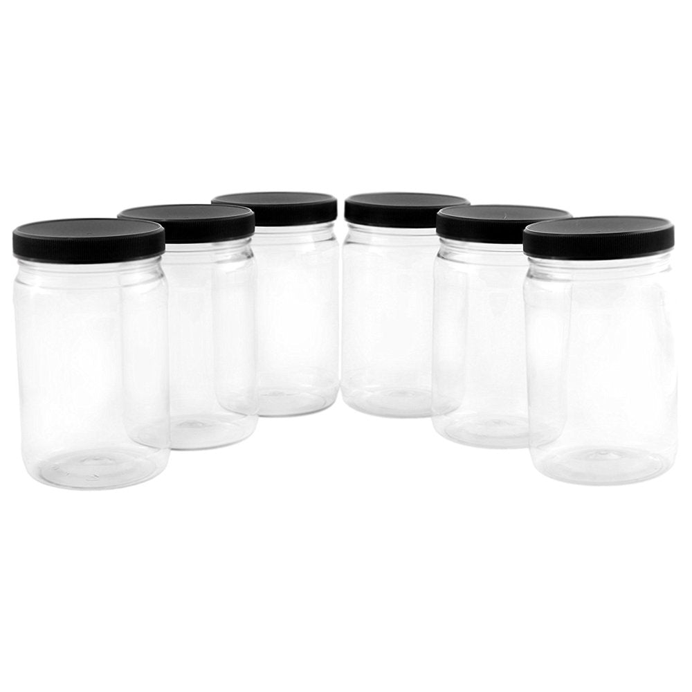 CONSOL MINI JAR WITH BLACK LIDS 6 PACK, (125ML) CONSOL