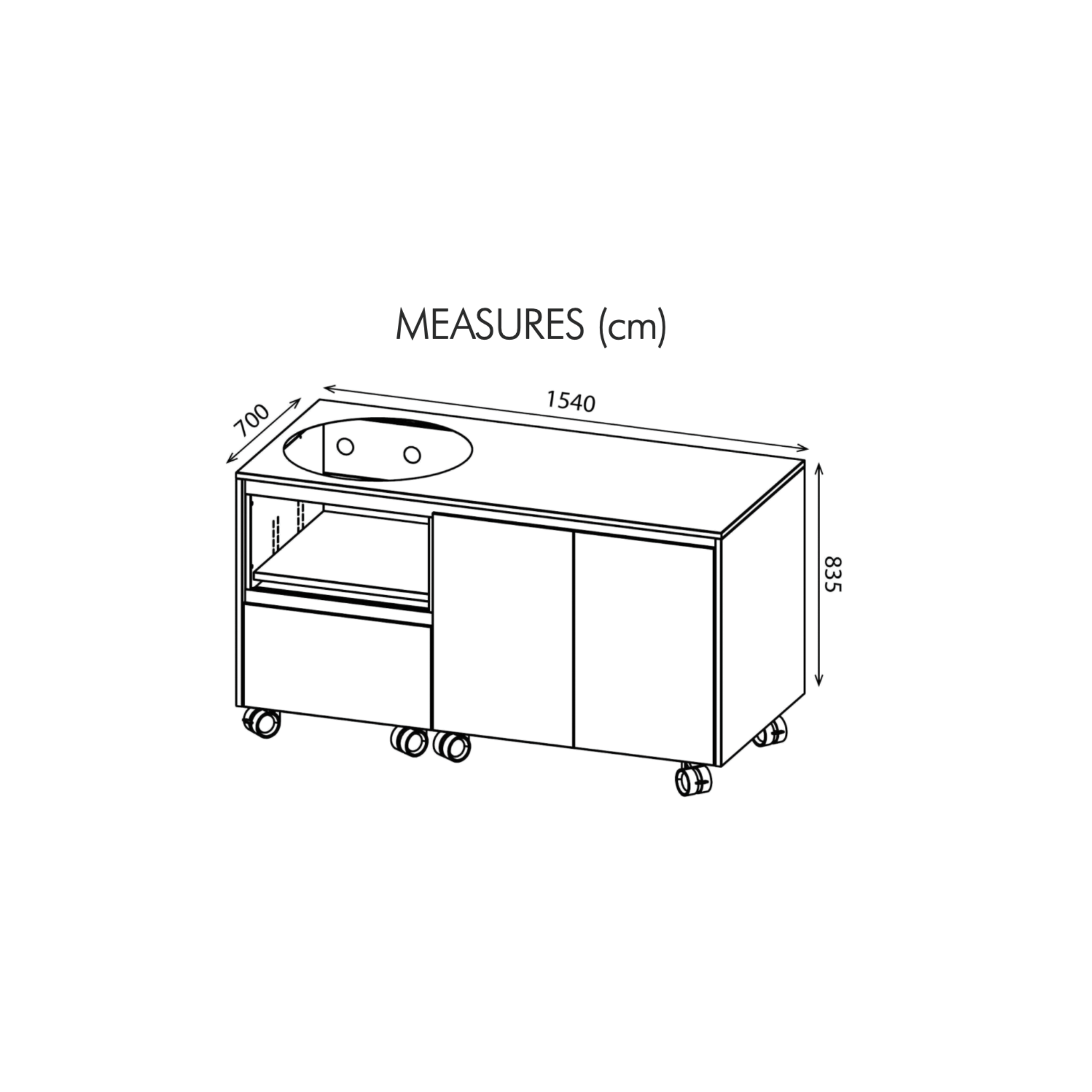 Lisa Outdoor – Okinawa 150S Modular Outdoor Kitchen Unit Lisa Outdoor