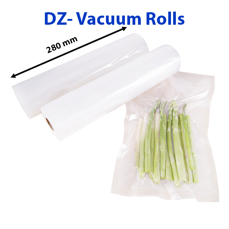 DZ-Perforated Vacuum Bag Rolls 280mm x 10m Chrome