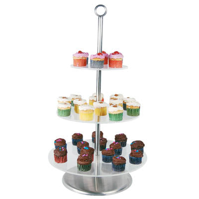 Cake Stand Clear Plastic – 3 Tier 340 X 285 X 190Mm Global Brand/BCE
