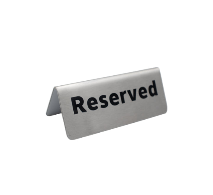 Reserved Sign Steel ALPACO