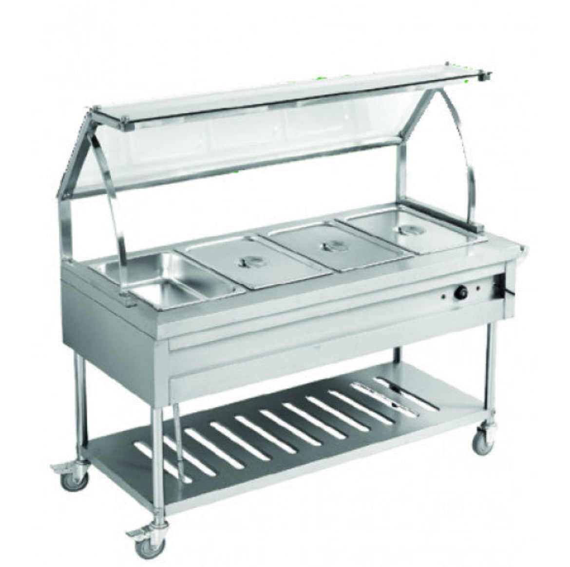 6 - DIV BAINMARIE FLOOR MODEL STRAIGHT GLASS Alpaco Catering & Equipment