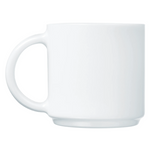 Luminarc White Opal Stacking Coffee Mug (340ml) LUMINARC