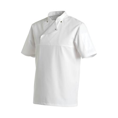 Copy of Chefs Uniform Jacket Contrast Long – White & Black  – Large Chef Equip