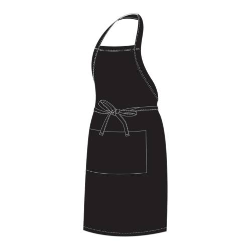 Chefs Uniform – Full Bib Black Apron Chef Equip