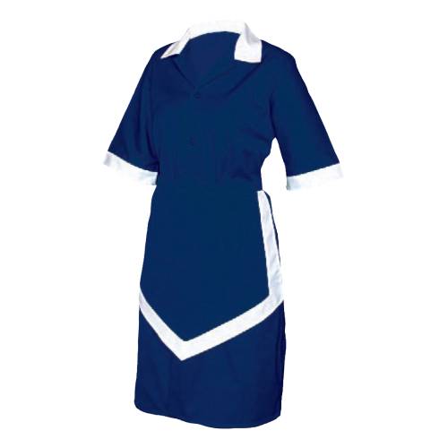 Ladies Housekeeping 3Pc- Navy And White – Large Chef Equip