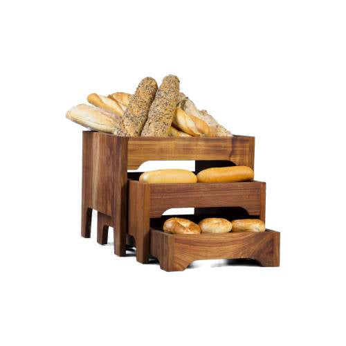 Wood Three Tier Bread Stand (395 X 395 X 330Mm – Complete - Infiniti Infiniti
