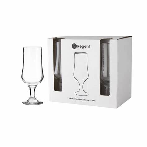 REGENT STEMMED BEER GLASS 6 PACK, (370ML) Regent