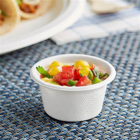 Compostable 60ml Portion Cup - Bagasse (150 Per Pack) Enviro