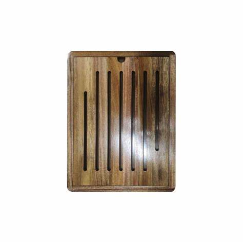 REGENT ACACIA BREAD BOARD WITH REMOVABLE CRUMB CATCHER, (350X254X22MM) Regent