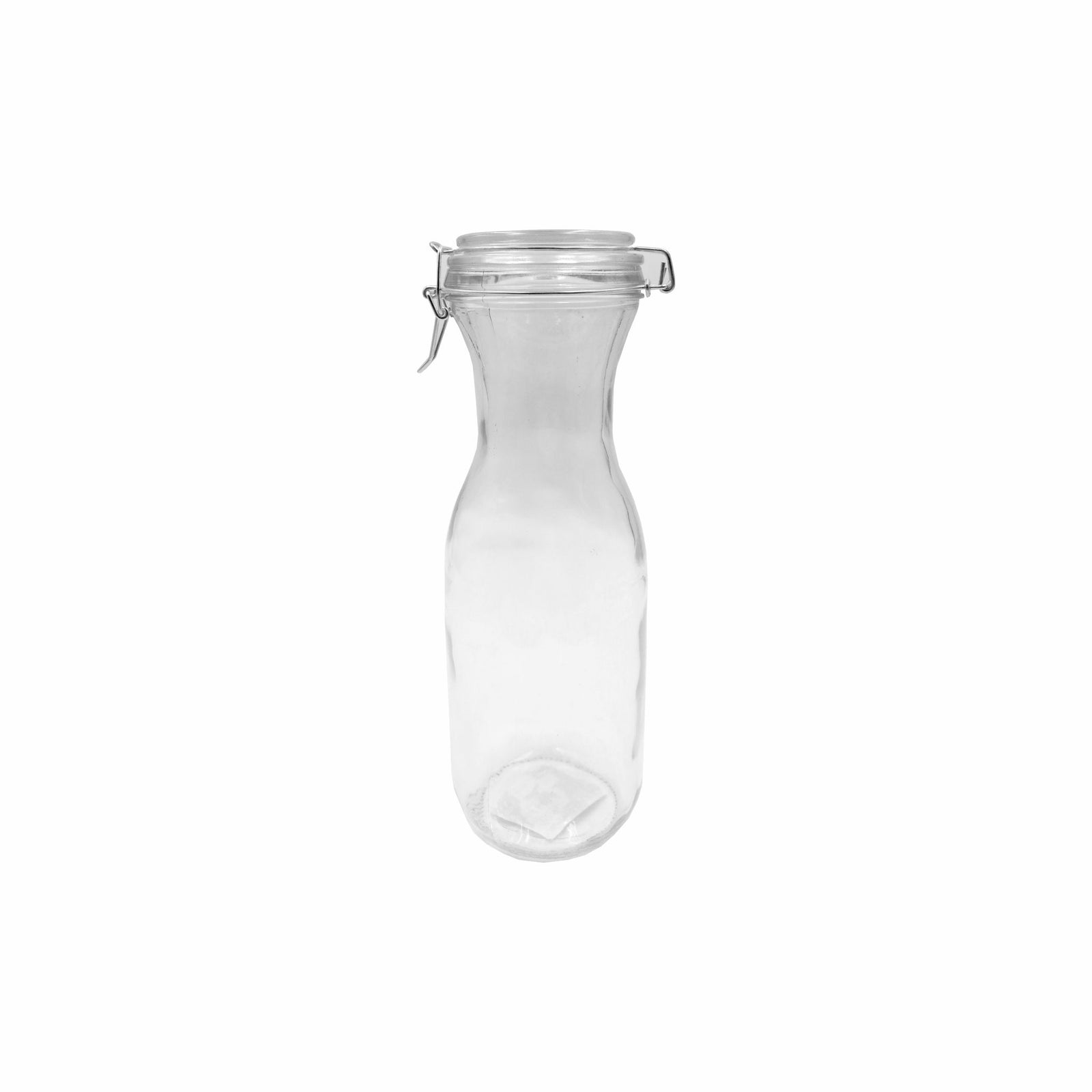 REGENT GLASS CARAFE WITH RESEALABLE CLIP TOP GLASS LID 6 PACK, 1LT (265X90MM DIA) Regent