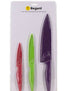 REGENT KITCHEN CHEF, UTILITY, PARING COLOURED KNIVES WITH SHEATHS, 3PCS SET (325MM l 240MM l195MM) Regent