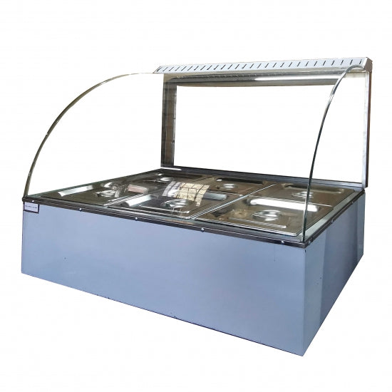 3 Div Bain Marie Curved Glass Table Model Global Brand