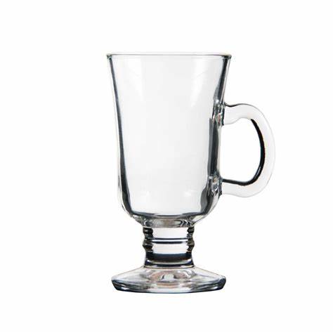 REGENT FOOTED GLASS MUG WITH HANDLE, (240ML) Regent