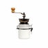 REGENT COFFEE GRINDER WITH WHITE CERAMIC HERMETICO STORAGE CANISTER, 250ML (180X80MM DIA) Regent