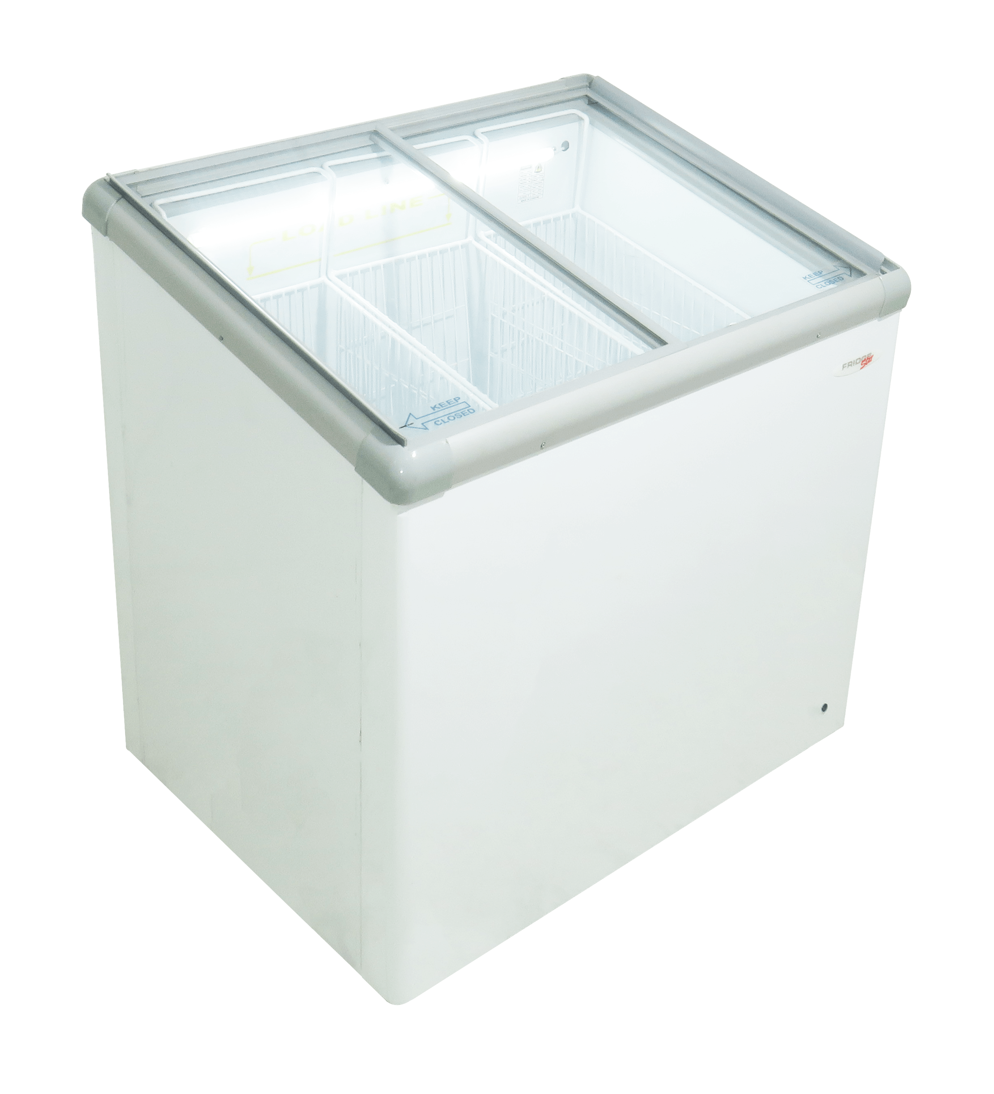 SLANTED GLASS TOP ICE CREAM FREEZER The Fridge Factory