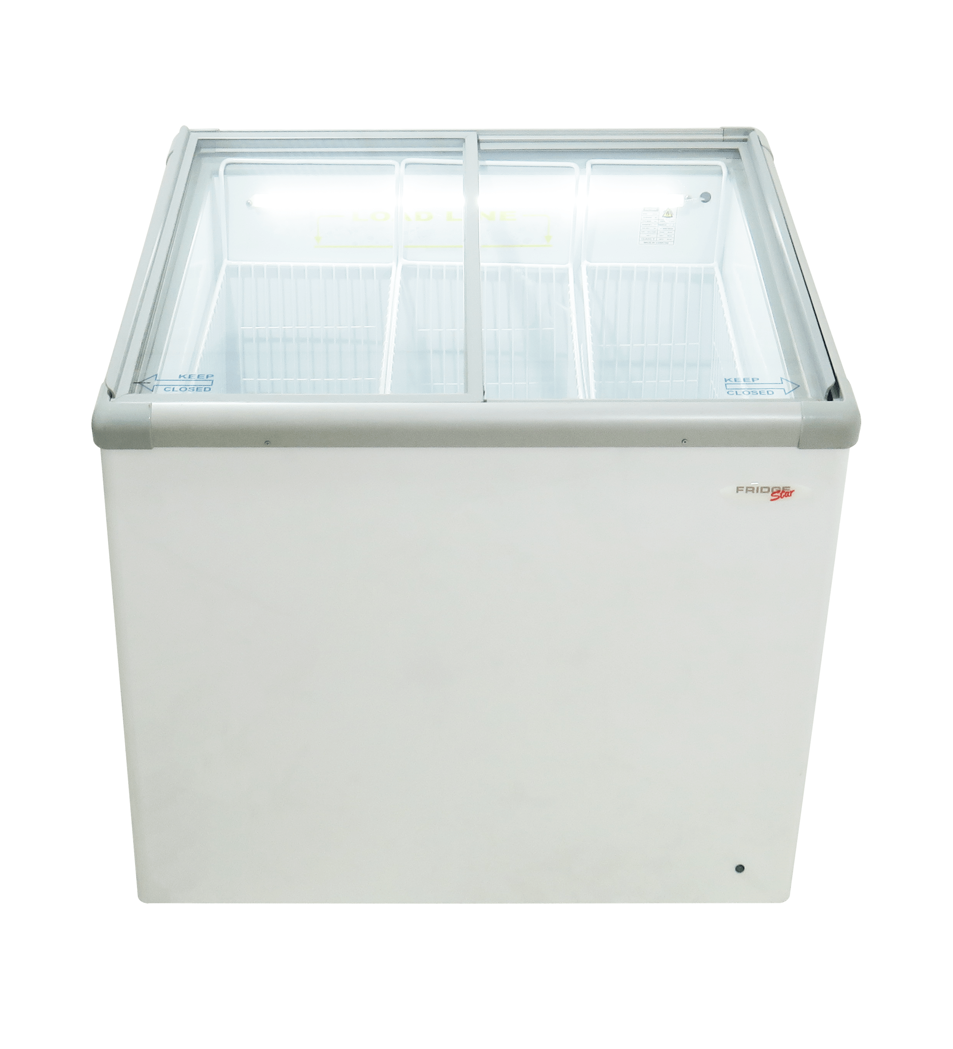 SLANTED GLASS TOP ICE CREAM FREEZER The Fridge Factory