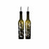 CONSOL OLIVE OIL & VINEGAR BOTTLE W/POURER ANTIQUE GREEN W/WHITE PRINT 2PCE SET, 375ML (275X 63MM:D Regent