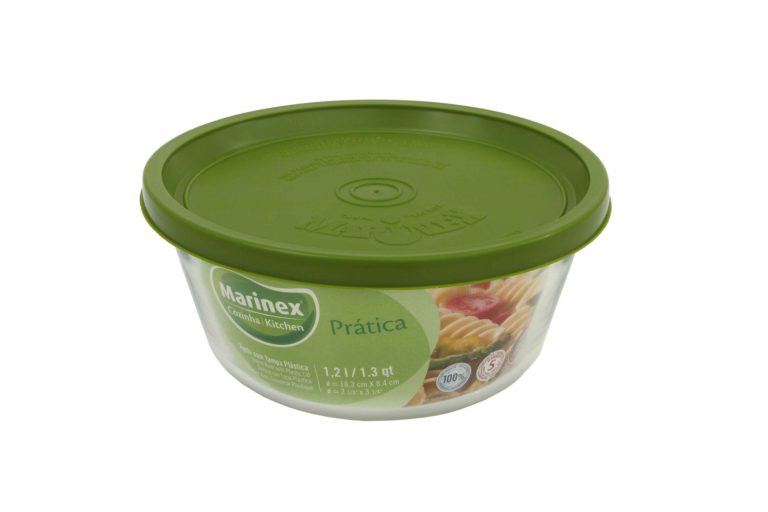 MARINEX ROUND FOOD STORAGE CONTAINER WITH PLASTIC LID, 600ML (144MM:DX65MM) Alpaco Catering And Equipment