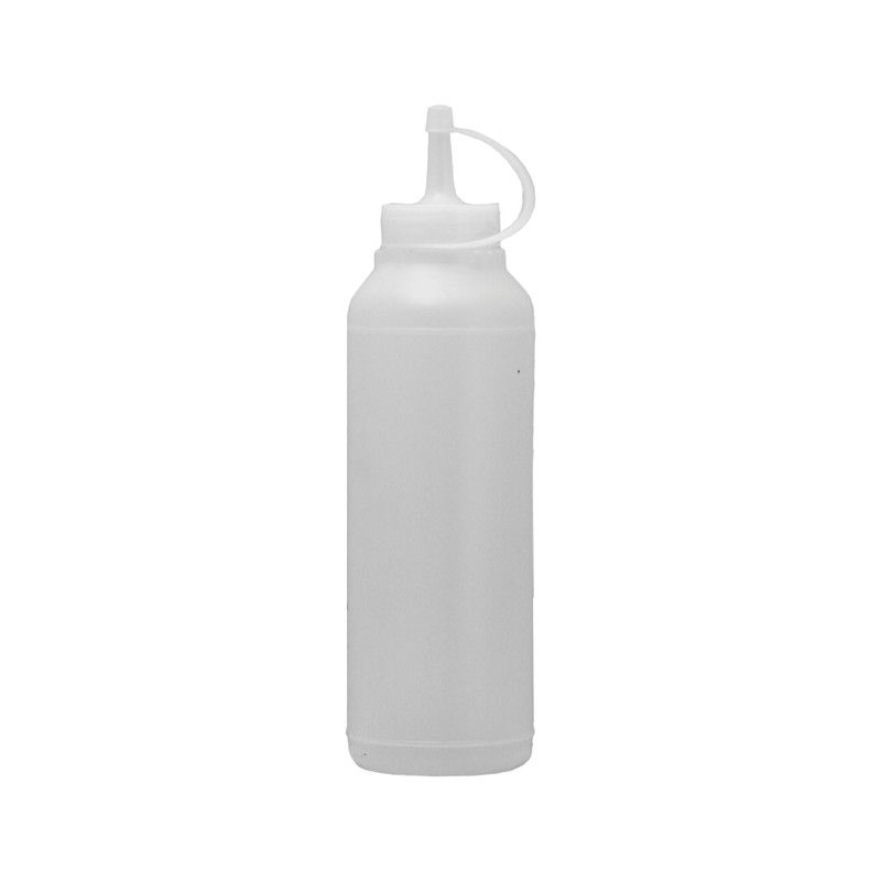 ROUND PLASTIC SAUCE BOTTLE WHITE 6 PACK, (500ML) Alpaco Catering & Equipment