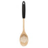 REGENT KITCHEN SLOTTED SPOON BLACK SILICONE AND BEECHWOOD, (340X70MM) Regent