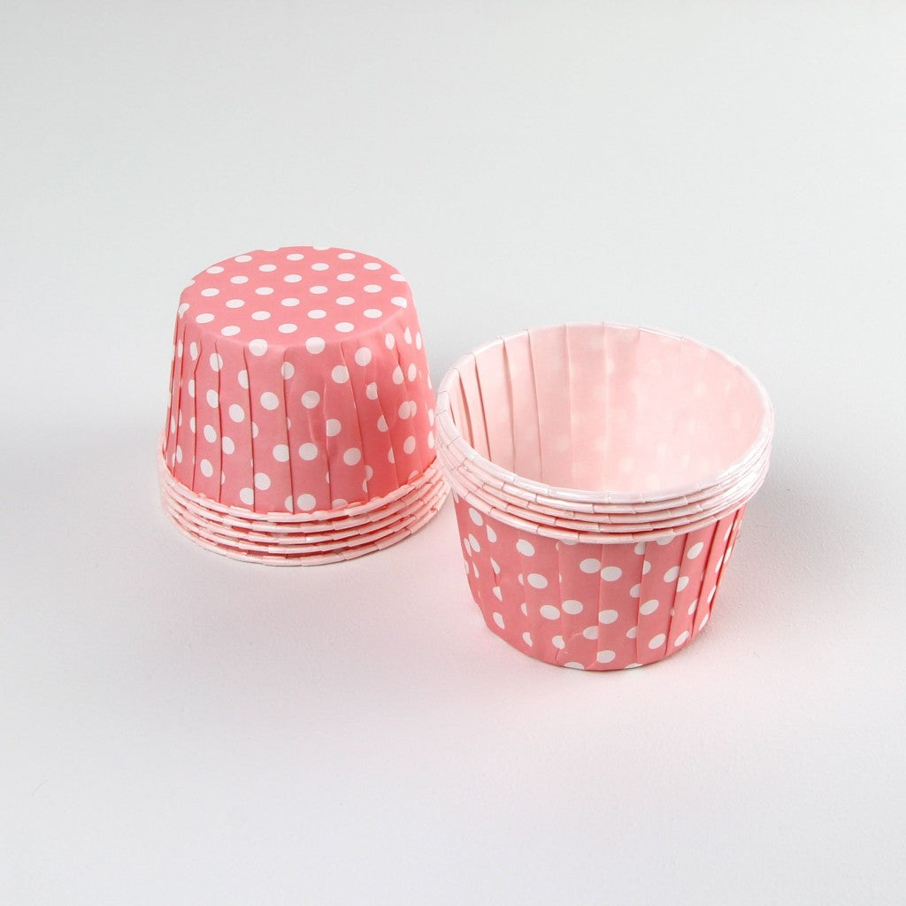 REGENT CAKE/ICE CREAM CUPS PINK CHECK PET LINED 25 PCS, (44X35MM) Alpaco Catering