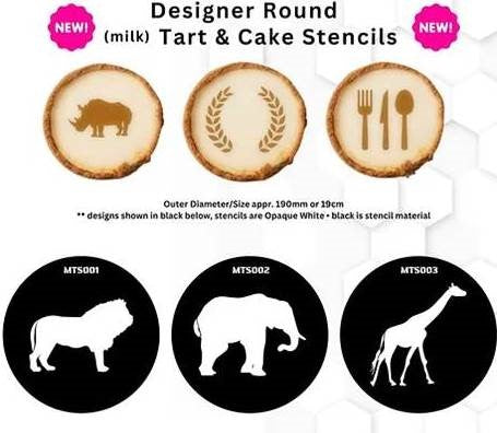 Designer Round Milk Tart & Cake Strencils Culineva