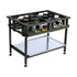 Boiling Table - 4 Burner - Staggered - Gas Anvil