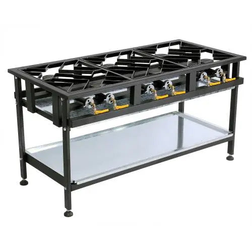 Boiling Table - 6 Burner - Staggered - Gas Anvil