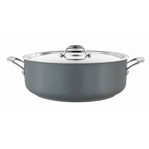 Pot (Grey) Low Casserole 8.9L W/Lid Pujadas