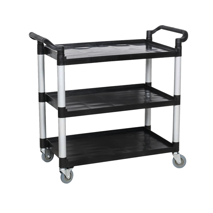 Trolley 3 Tier Utility Plastic - Bins Included ChromeCater