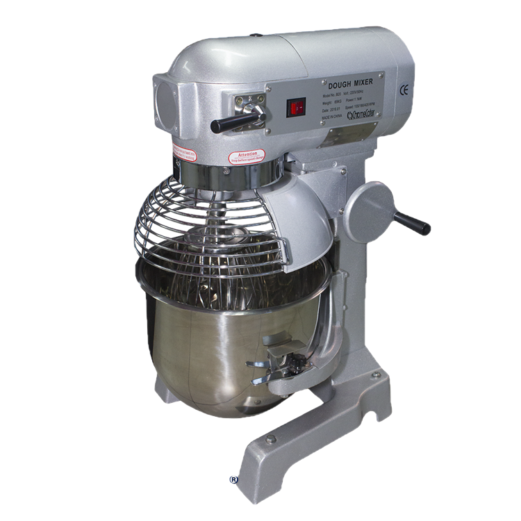 20lt Planetary Mixer with Safety Guard & 3x Attachments ChromeCater
