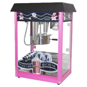 Popcorn Machine 8oz POP6A-B Pink & Black ChromeCater