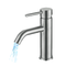 Single Lever Round Basin Mixer Brushed S/Steel SSF-1 ChromeCater