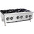 Anvil 6-burner heavy-duty gas stove with stainless steel housing and cast iron burners, designed for high-capacity commercial kitchens.