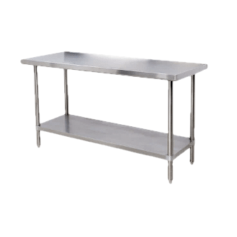 Plain Stainless Steel Table 1.2m - Imported - Individually Wrapped - Includes Undershelf Chrome