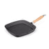 REGENT COOKWARE CAST IRON SQUARE SKILLET WITH WOODEN HANDLE, (425/250X250X20MM) Regent