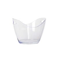 BAR BUTLER WINE Ice BUCKET OVAL CLEAR PS PLASTIC, 4LT (270X205X155MM) Bar Butler