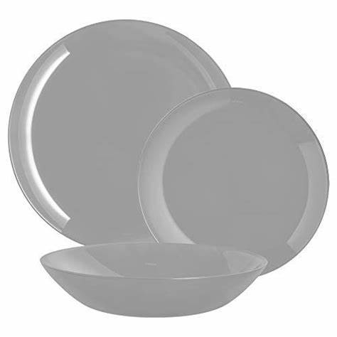 LUMINARC OPAL GREY DINNER PLATE, (270MM DIA) LUMINARC