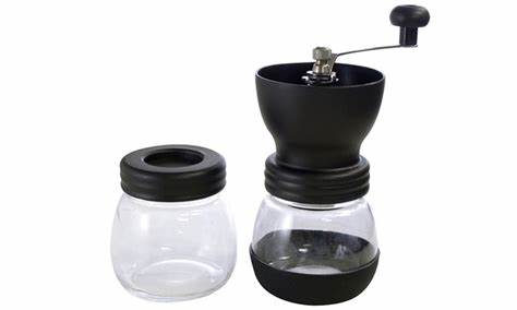 REGENT COFFEE GRINDER WITH 2 GLASS STORAGE JARS 300ML EA, (180X90MM DIA) Alpaco Catering & Equipment Equipment