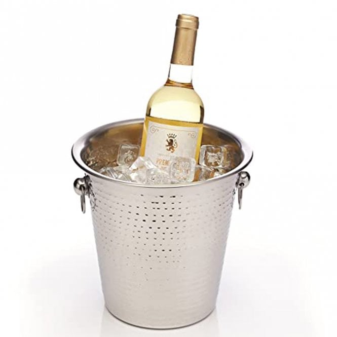 BAR BUTLER CHAMPAGNE BUCKET HAMMERED WITH RING HANDLES, (220MM DIAX200MM) Bar Butler