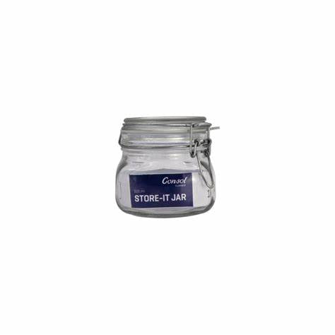 CONSOL STORE-IT JAR WITH CLIP TOP LID, 500ML (100X108X108MM) CONSOL