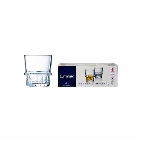 LUMINARC COCKTAIL IMPERIAL OLD FASHIONED TEMPERED TUMBLER 6 PACK, (250ML) LUMINARC